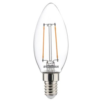 Sylvania ToLEDo Retro CANDLE V5 CL SL E14 2.5W (25W) 250lm 2700K (melegfehér) 827 LED-es design fényforrás   Sylvania ToLEDo Retro CANDLE V5 CL SL E14 2.5W (25W) 250lm 2700K (melegfehér) 827 LED-es design fényforrás