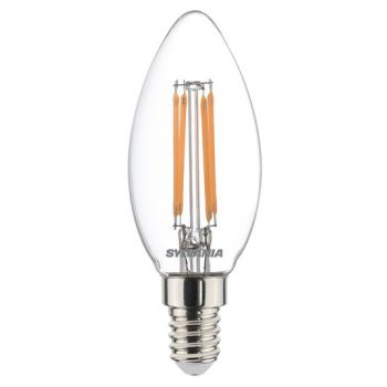 Sylvania ToLEDo Retro CANDLE V5 CL SL E14 4.5W (40W) 470lm 2700K (melegfehér) 827 LED-es design fényforrás   Sylvania ToLEDo Retro CANDLE V5 CL SL E14 4.5W (40W) 470lm 2700K (melegfehér) 827 LED-es design fényforrás