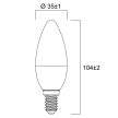 Sylvania ToLEDo CANDLE V7 SL E14 2.5W (25W) 250lm 2700K (melegfehér) 827 LED fényforrás