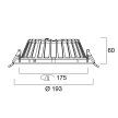 Sylvania Insaver UGR19 IP54 175 1700lm 4000K 840 DALI álmennyezeti lámpa