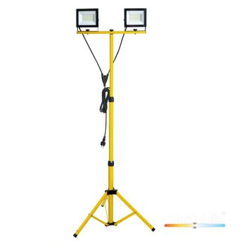   Kobi Floodlight LED TIGRA TRIPOD 4000K IP54 2x50W-os reflektor háromlábú állvánnyal - munkalámpa