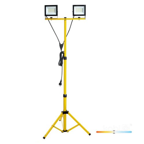 Kobi Floodlight LED TIGRA TRIPOD 4000K IP54 2x50W-os reflektor háromlábú állvánnyal - munkalámpa