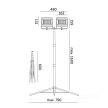 Kobi Floodlight LED TIGRA TRIPOD 4000K IP54 2x50W-os reflektor háromlábú állvánnyal - munkalámpa