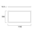 Sylvania START FLAT PANEL NW 1200X600 60W 5300lm 4000K (semleges fehér) IP20 fehér LED 
