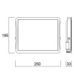 Sylvania START FLOOD FLAT 73W 9300lm 3000K (melegfehér) IP65 830 fekete LED-es reflektor