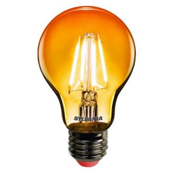 Sylvania TOLEDO RETRO CHROMA A60 ORANGE SL E27 4W (40W) 380lm LED-es design fényforrás (narancssárga)   Sylvania TOLEDO RETRO CHROMA A60 ORANGE SL E27 4W (40W) 380lm LED-es design fényforrás (narancssárga)