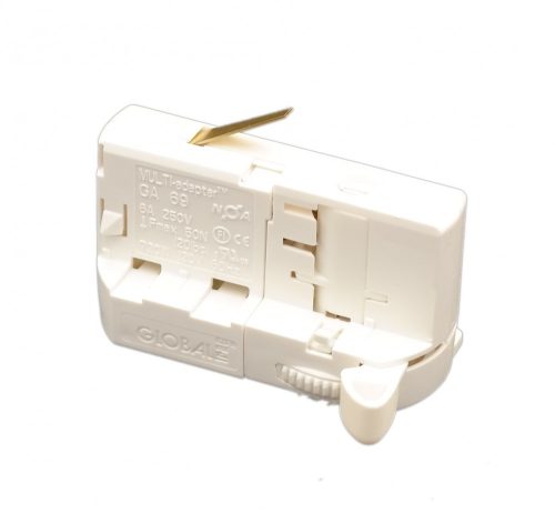 Nordic Aluminium Global Trac sín adapter 3 fázisú sínhez, fehér színben (GA69-3)