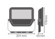 LEDVANCE Floodlight 41/27 W,  6000/4000 lm, IP66  fekete kültéri LED fényvető