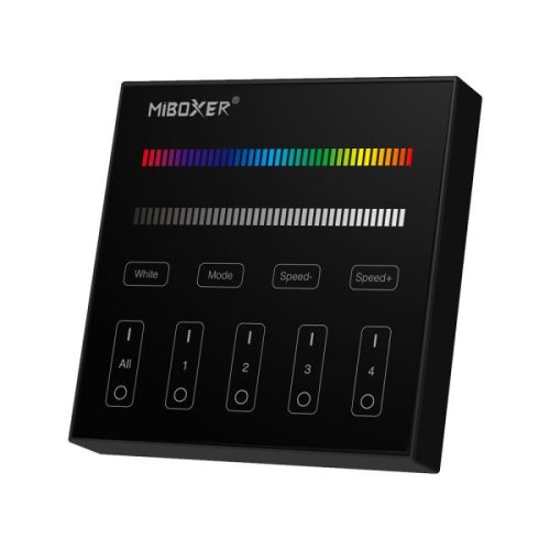 MiBoxer MiLight B3B RGB+W fali vezérlő 3V Elemes, fekete