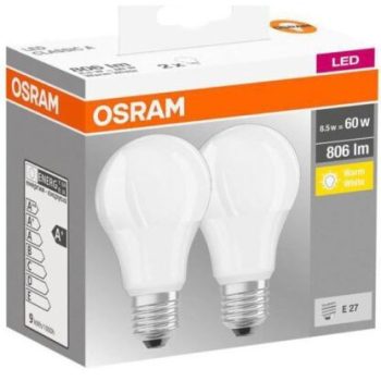   Osram 2db E27 8.5W (60W) 806lm 2700K (melegfehér) LED-es fényforrás