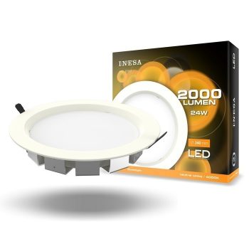 Inesa MQ603 Downlight 24W 2000lm 4000K (semleges fehér) IP20 LED-es álmennyezeti lámpa   Inesa MQ603 Downlight 24W 2000lm 4000K (semleges fehér) IP20 LED-es álmennyezeti lámpa