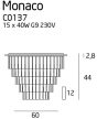 Maxlight Monaco C0137 15x40W G9 mennyezeti lámpa