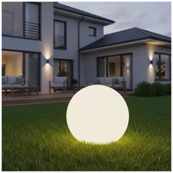   Kobi LED GARDEN BALL 40cm 3000K/RGB IP44 leszúrható napelemes kerti gömb lámpa