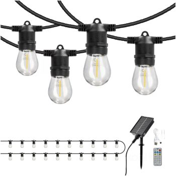   Kobi STARLIGHT NEO 20m 20xE27 2700K LED IP54 napelemes fényfüzér - fényforrással