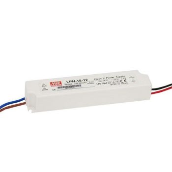 Mean Well LPH-18-12 IP67 140x30x20 mm 12V DC LED tápegység