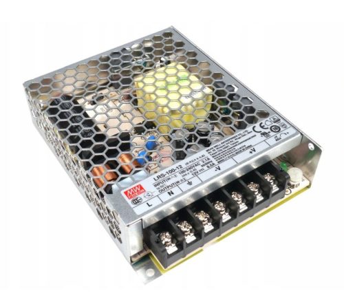 Mean Well LRS-100-12 IP20 129x97x30 mm 12V DC LED tápegység