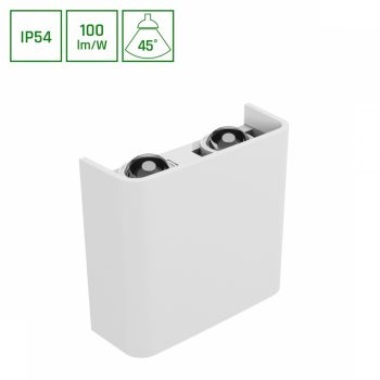 SpectrumLED LUNARIX 2 SCONCE 4W CCT 230V IP54 RA90 110X110X40MM WHITE UP/DOWN LIGHT   SpectrumLED LUNARIX 2 SCONCE 4W CCT 230V IP54 RA90 110X110X40MM WHITE UP/DOWN LIGHT