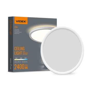   VIDEX 22W 2400lm 3000K/4000K/5000K IP54 fehér mennyezeti lámpa dekorvilágítással