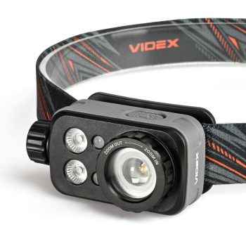   VIDEX LED 500lm 5000K fejlámpa piros és zöld jelzőfénnyel szenzoros vezérléssel