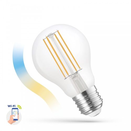 SpectrumLED LED A60 E27 230V 5W COG üveg CCT+DIM WIFI - SMART