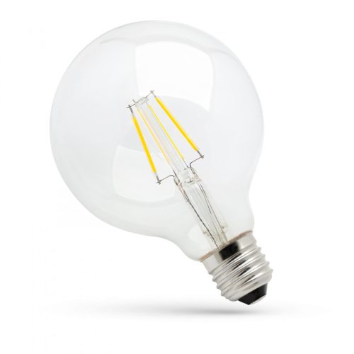 SpectrumLED GLOB G125 E-27 230V 8.5W COG WW CLEAR DIMMABLE