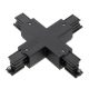 Nordic Aluminium Global Trac X alakú sínösszekötő 3 fázisú sínhez, fekete színben (XTS38-2)